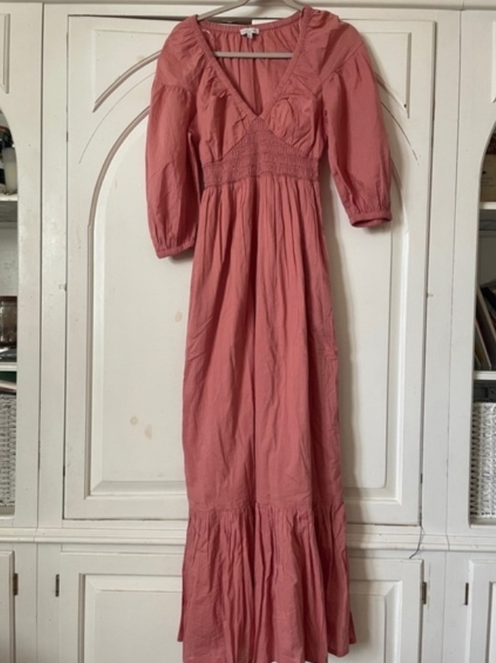 Patrons Of Piece Waist Maxi Dress in Dusty Rose